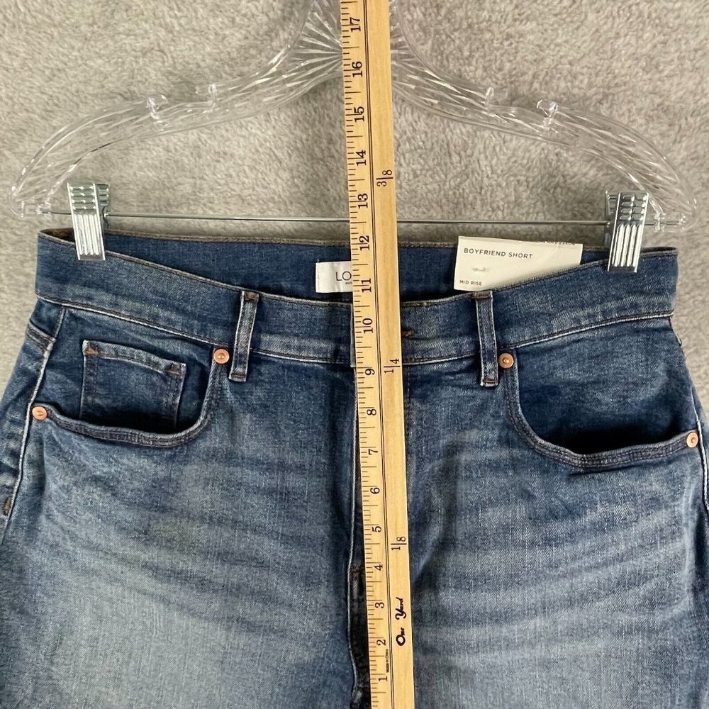 Loft Outlet Womens Size 6 Blue Jean Boyfriend Shorts Mid Rise NWT - Picture 6 of 7
